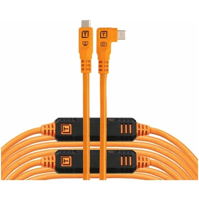 Afbeelding van Tether Tools TetherPro USB C Optima 10G rechts orange 9,4m (9.40 m, 3.2 Gen 2), kabel