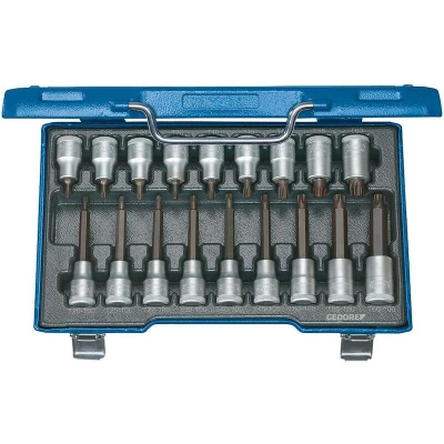 Image de GEDORE ITX 19 LKP jeu de clés à douilles et tournevis 1/2&quot; Torx T20 60 18 pièces 6138510