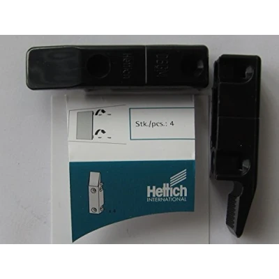 Afbeelding van Hettich MultiClip 89348 + 49572 Ophangbeslag, kunststof, zwart, 64 x 15 mm, 4 stuks