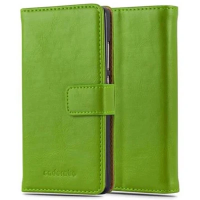 Afbeelding van Cadorabo Hoesje geschikt voor Huawei P8 LITE 2015 in GRAS GROEN Beschermhoes met magnetische sluiting, standfunctie en kaartvakje Book Case Cover Etui