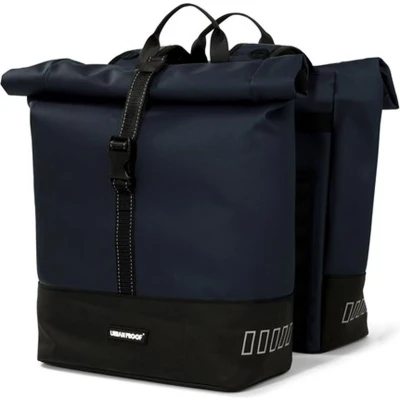 Afbeelding van UrbanProof Urban proof rolltop dubbeltas 38l blauw recycled