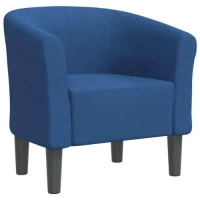 Afbeelding van Kuipstoel stof blauw