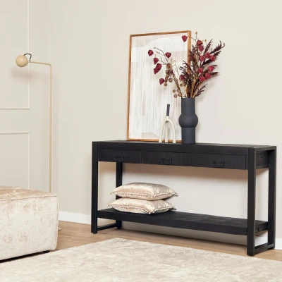 Afbeelding van Sidetable Boaz Black 150 cm