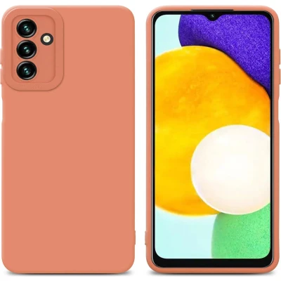 Afbeelding van Cadorabo Hoesje geschikt voor Samsung Galaxy A13 5G in Fluid LICHT ORANJE Beschermhoes gemaakt van flexibel TPU silicone Cover Case