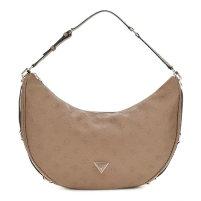 Afbeelding van Guess Cresidia Large Hobo Dames Schoudertas Dark Taupe One Size