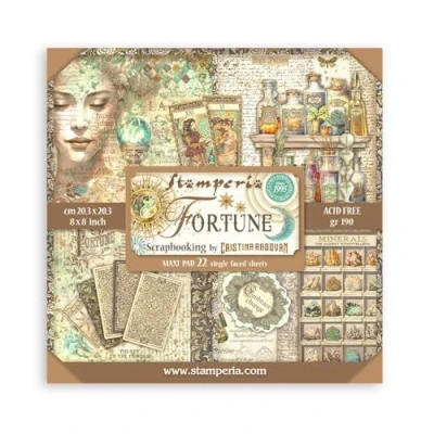 Afbeelding van Stamperia Fortune 8x8 Inch Paper Pack (Single Face) (SBBSXB03)