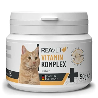 Afbeelding van ReaVET Vitamine Complex voor Katten Ondersteuning van het immuunsysteem 100% natuurlijk 50g