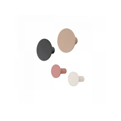 Afbeelding van Blomus Ponto wandhaken set van 4: warm grey, tradewinds, micra chip &amp; moonbeam