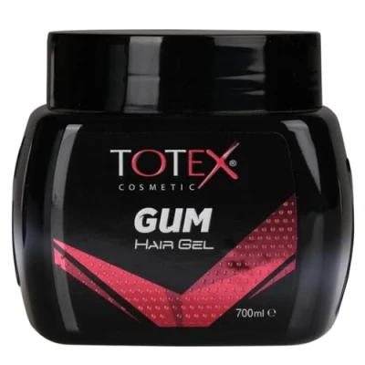 Afbeelding van Totex Gummy Ultra Strong Edge Control Gel Rood voor Mannen Vrouwen Afro Haar 700 ml