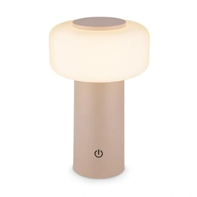 Afbeelding van BRILONER Juna Tafellamp oplaadbaar schnulos dimbaar voor buiten en binnen beige Ø13 x 20.6 cm