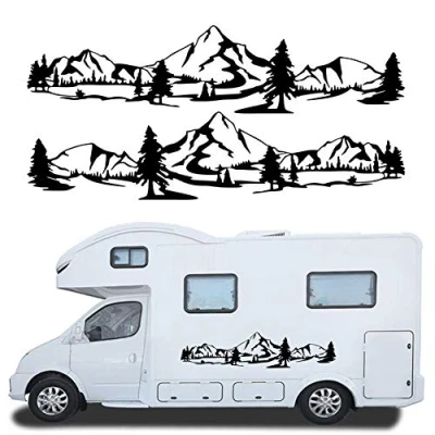 Afbeelding van HOTEU Universele decoratieve vinylstickers voor camper, bestelwagen, caravan