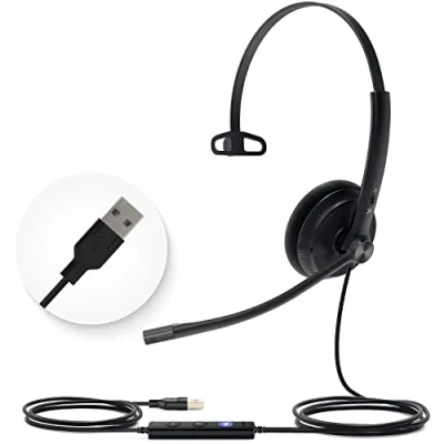 Image de Yealink UH34 Mono Teams Micro casque sur oreille filaire USB noir