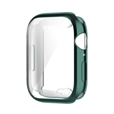 Afbeelding van Apple watch Siliconen case (volledig beschermd) 45mm Groen Geschikt voor
