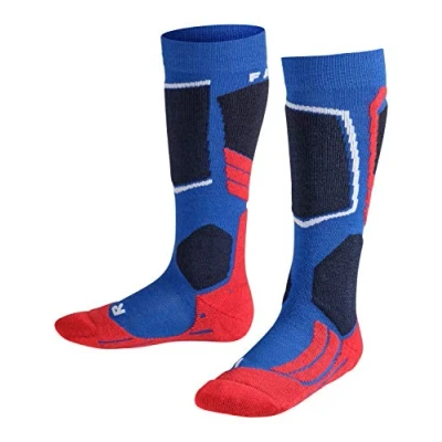 Afbeelding van FALKE SK2 warm dik wol functioneel materiaal skisokken kinderen blauw maat 31 34