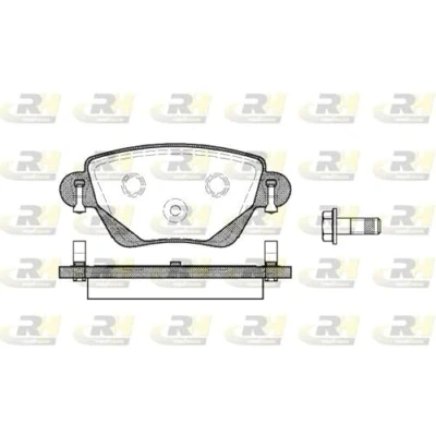 Afbeelding van ROADHOUSE 2777.00 Remblokkenset Achteras Met schroeven, kleeffolie toebehoren, veer JAGUAR: X Type Saloon