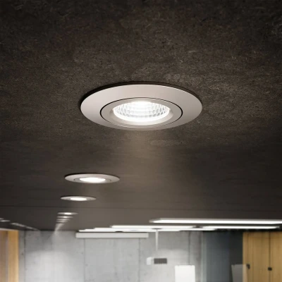 Afbeelding van LED plafondinbouwspot Diled, Ø 8,5 cm, 10 W, 3.000 K, staal