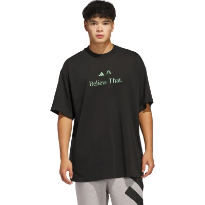 Afbeelding van adidas Performance ANT Believe Tshirt print, Heren, Maat: Small, Black screaming green