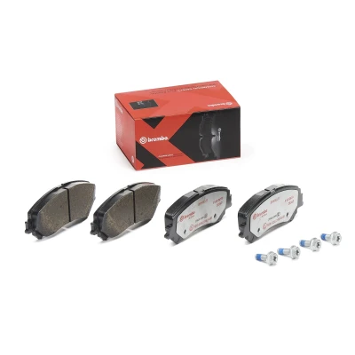 Afbeelding van BREMBO P 68 067X Remblokkenset Excl. slijtage waarschuwingscontact Met remzadelschroef Zonder toebehoren RENAULT: Megane 4, GRAND SCENIC Espace 5