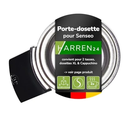 Afbeelding van Harren24 HD5010/01 padhouder voor 2 kopjes, compatibel met Philips Senseo Original (Plus) koffiezetapparaat HD6552 HD6556, HD7803 HD7806, HD7810 HD7819, CSA210