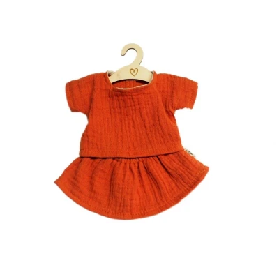 Afbeelding van Hollie poppenkleding rok en shirt terra 34 cm