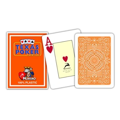 Afbeelding van Modiano poker speelkaarten oranje 2 index