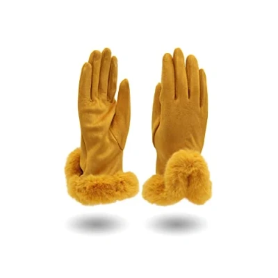 Afbeelding van QUEEN HELENA G03 Winterhandschoenen voor dames, van zacht suède met touchscreen en winddicht