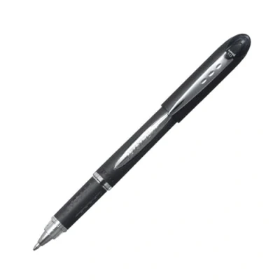 Afbeelding van Uni ball roller Jetstream zwart, schrijfbreedte 0,45 mm, medium schrift, schrijfpunt 1 zwarte rubb... gelroller