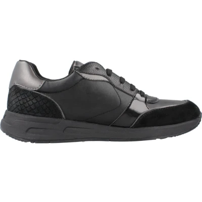 Afbeelding van Geox D Bulmya A Sneakers laag Schwarz c, Dames, Maat: 39, c Leer/ synthetisch