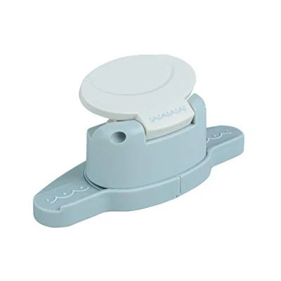 Afbeelding van Rayher perforator scrapbooking fancy voor het versieren van uw uitnodigingswerken, kaarten decoratie blauw/wit
