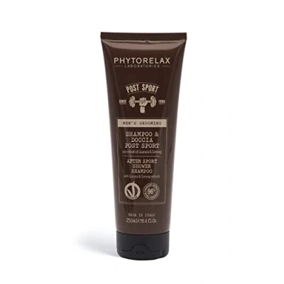 Afbeelding van Phytorelax MEN&#039;S Grooming After Sport Shower Shampoo WITH Guarana &amp; Ginseng Extracts Vegan Natural Shampoo, Heren, Maat: 250 ml,