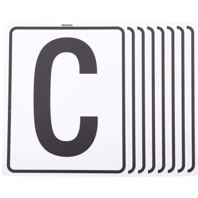 Afbeelding van Premiere Manegeletters 20x25cm Wit R V P S