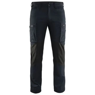 Image de Pantalon services stretch marine foncé/noir