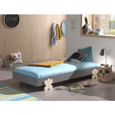 Afbeelding van Vipack Modulo Puzzle 1 persoonsbed grijs