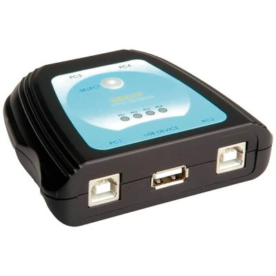 Afbeelding van Value 5 poorten USB 2.0 schakelaar Zwart
