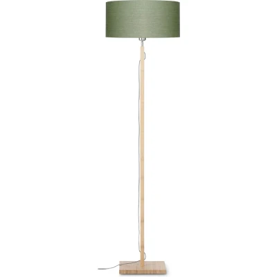 Afbeelding van GOOD&amp;MOJO Vloerlamp Fuji Groen/Bamboe Ø47cm Groen