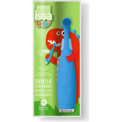 Afbeelding van Foreo ISSA BABY Elektrische tandenborstel voor kinderen, Maat: One Size, Bubble blue dino