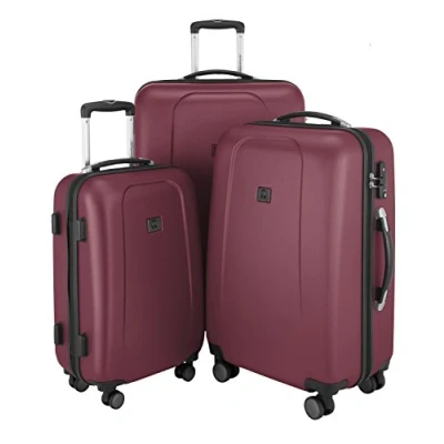 Afbeelding van HAUPTSTADTKOFFER Bruiloft Bagage Trolley koffer met 4 wielen, Borgoña, Set