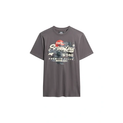 Afbeelding van Superdry Tokyo Graphic Tshirt print, Heren, Maat: Large, Dark grey