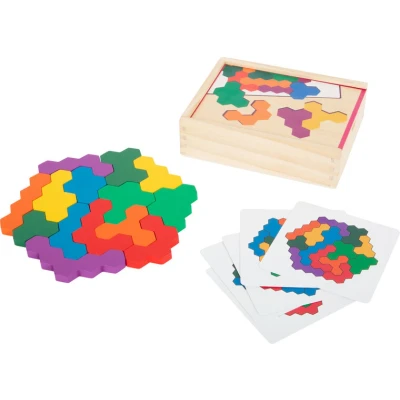 Afbeelding van Houten zeshoekpuzzel