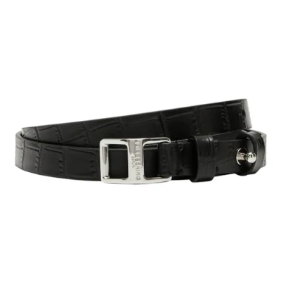 Afbeelding van LIEBESKIND BERLIN Leren Riem Tailleband Lora Croco Belt 1,9 CM W95 Black Zwart