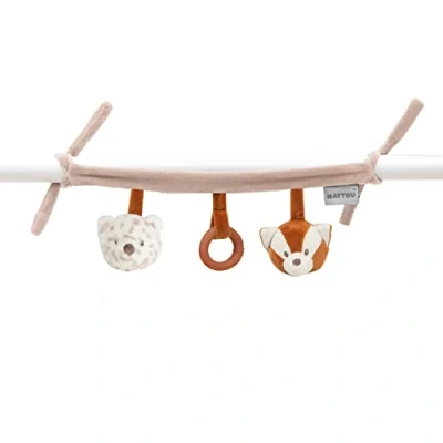Afbeelding van Nattou Kinderwagenketting, 620161, beige