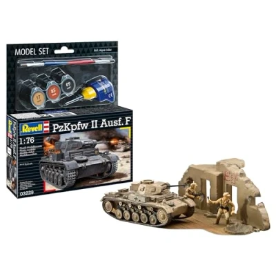 Afbeelding van 1:76 Revell 63229 Panzerkampfwagen II PzKpfw Ausf. F Tank Model Set Plastic Modelbouwpakket