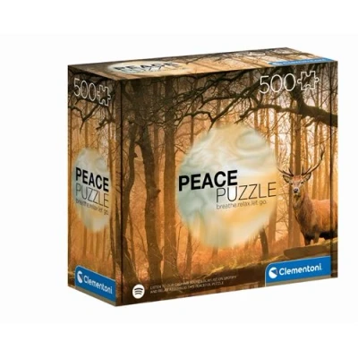 Afbeelding van Clementoni 35118 Peace Puzzle The Forest 500 stukjes Made in Italy, puzzels voor volwassenen, stukjes, landschapspuzzels, ontspannende puzzels, plezier meerkleurig,