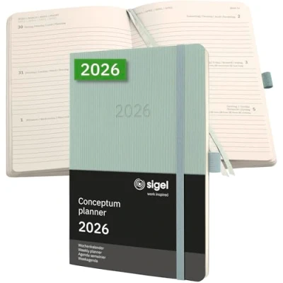 Afbeelding van SIGEL C2638 Weekalender Conceptum 2026, ca. A5, groen