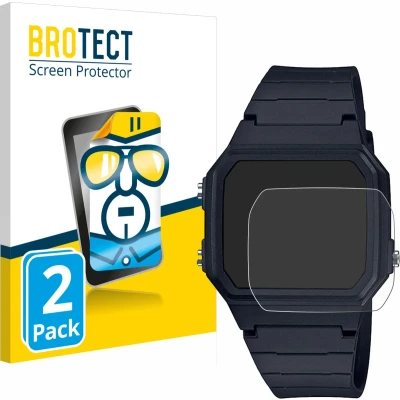 Afbeelding van BROTECT Screenprotector voor Casio Unisex F 91W Folie Beschermfolie transparant (2 Stuks)