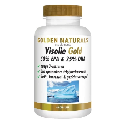 Afbeelding van Golden Naturals Visolie 50% EPA &amp; 25% DHA Capsules