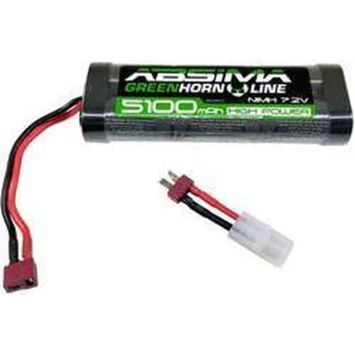 Afbeelding van Absima NiMH accupack 7.2 V 5100 mAh Aantal cellen: 6 Hardcase T bussen, Tamiya bus