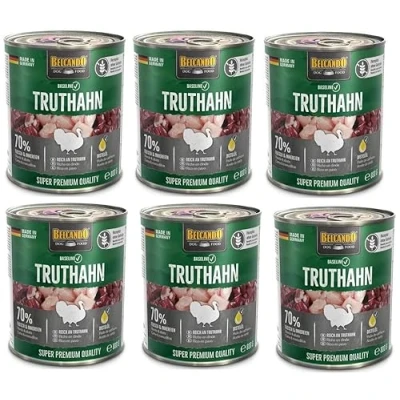 Afbeelding van 6x800g Belcando Baseline kalkoen natvoer voor honden