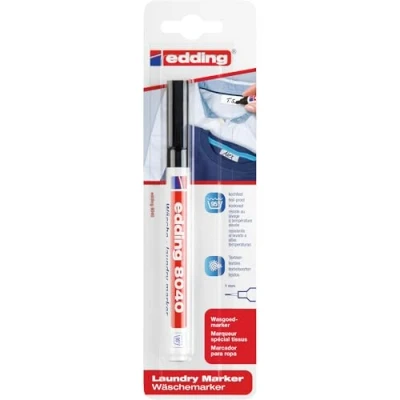 Afbeelding van Viltstift edding 8040 wasgoed rond 1mm zwart blister à 1 stuk