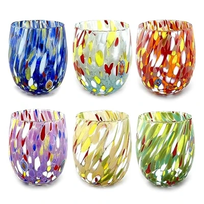 Afbeelding van Mazzega Art &amp; Design Waterglazen set mix 6 colombina